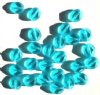 25 9mm Diamond-Shaped Window Beads Transparent Aqua 